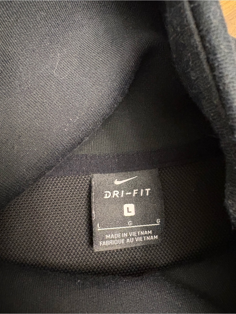Nike Black Cowl-Neck Pullover with Waist Drawcord - Picture 3 of 4